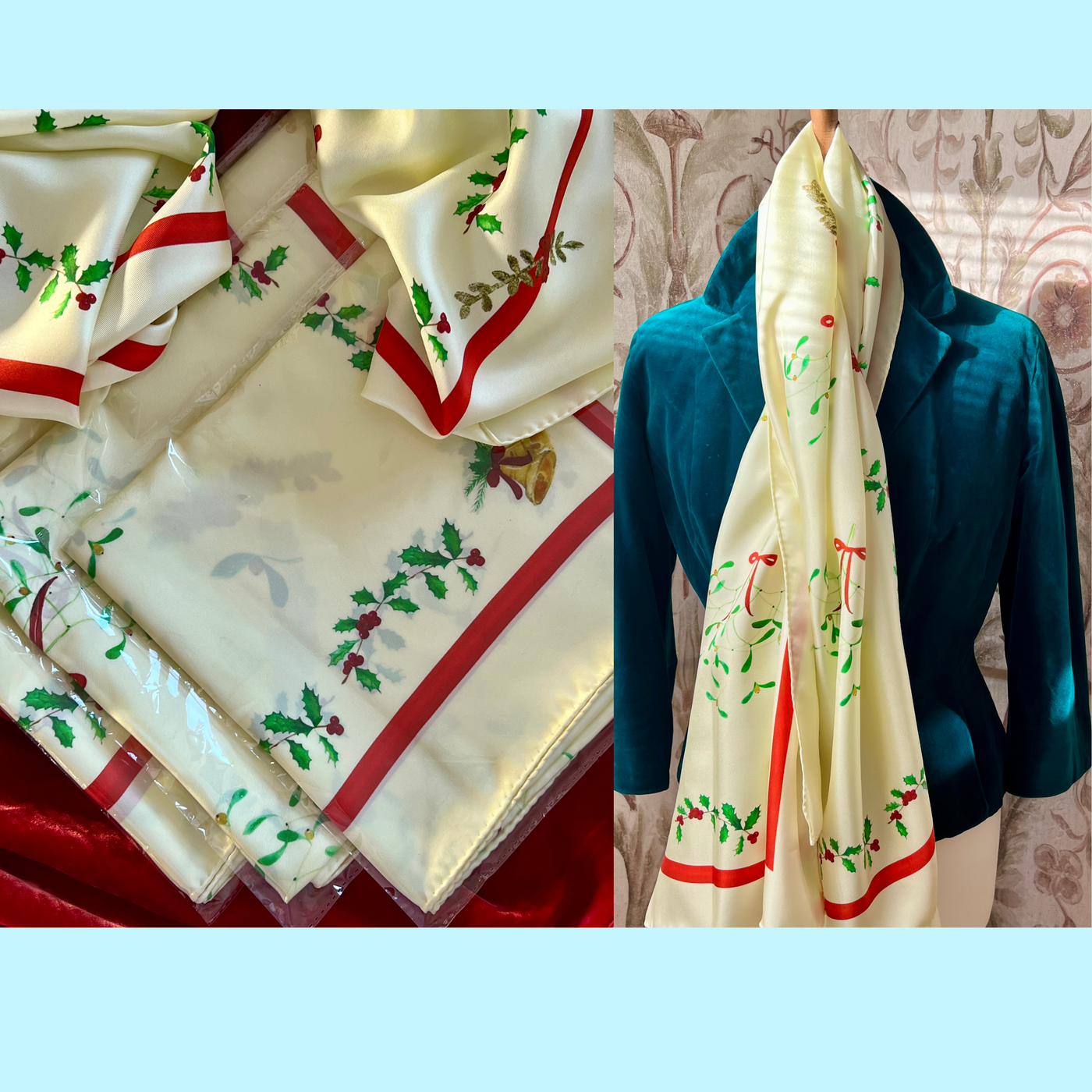 Christmas Silk Twill Scarf
